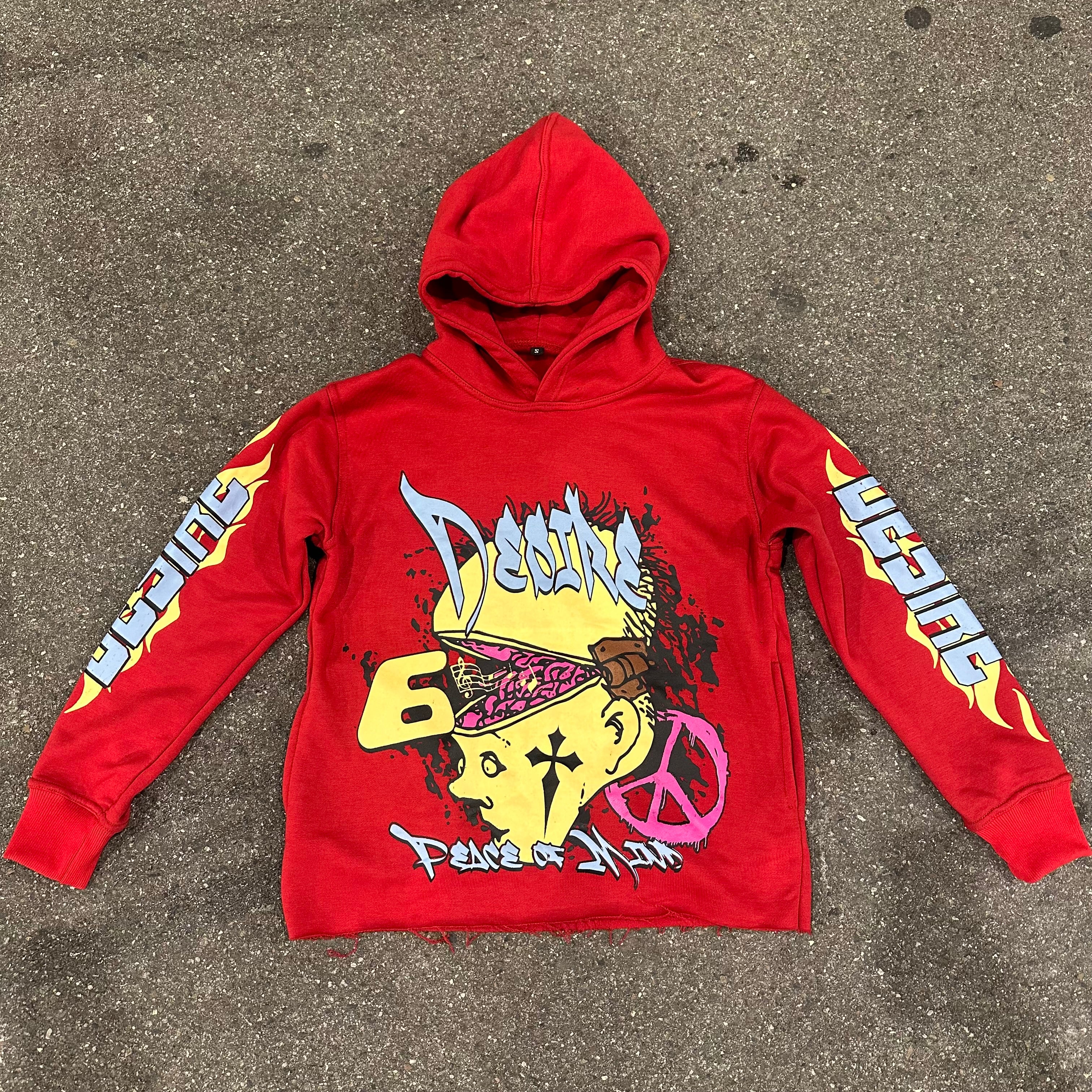 “Peace Of Mind” Red Hoodie