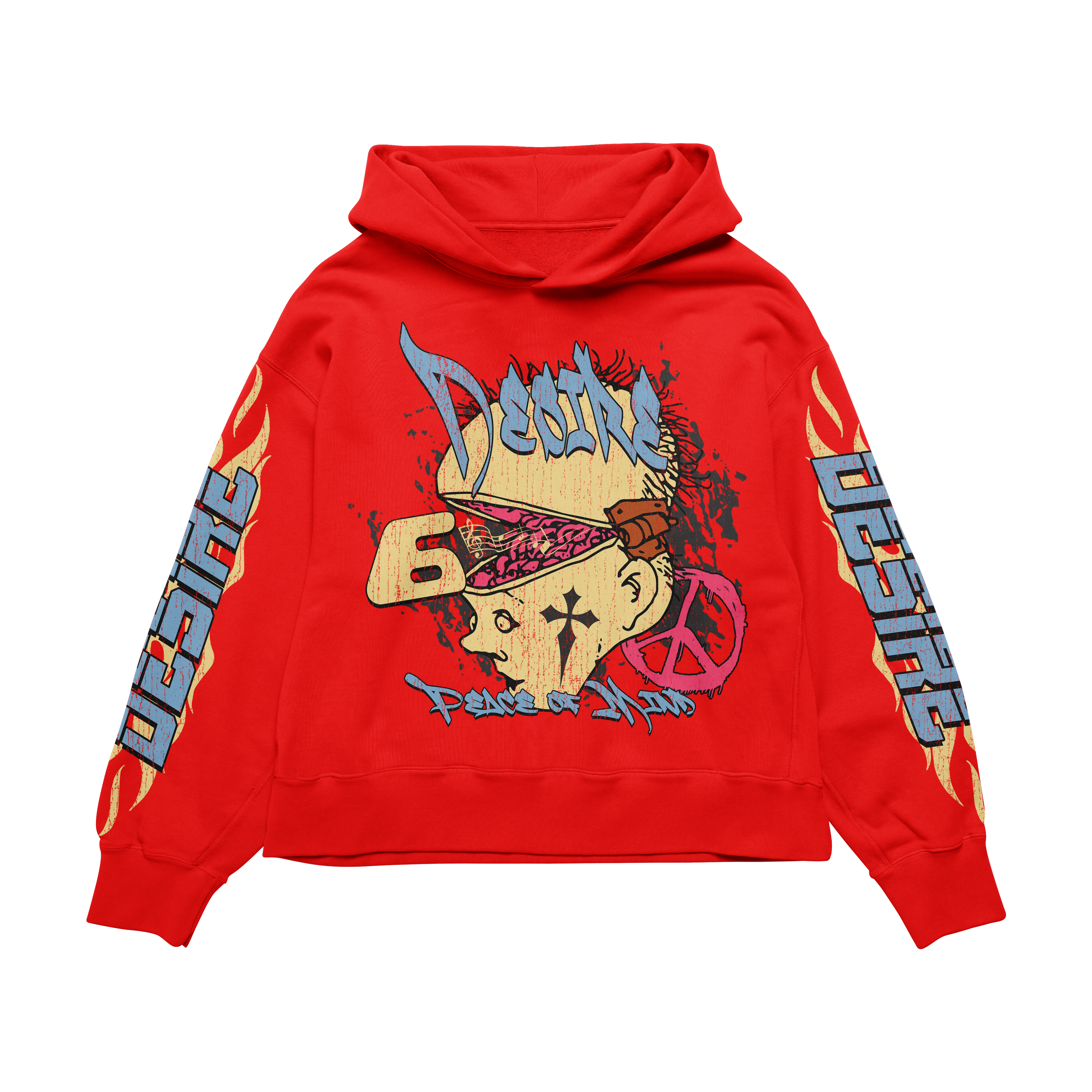 “Peace Of Mind” Red Hoodie