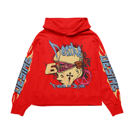 “Peace Of Mind” Red Hoodie