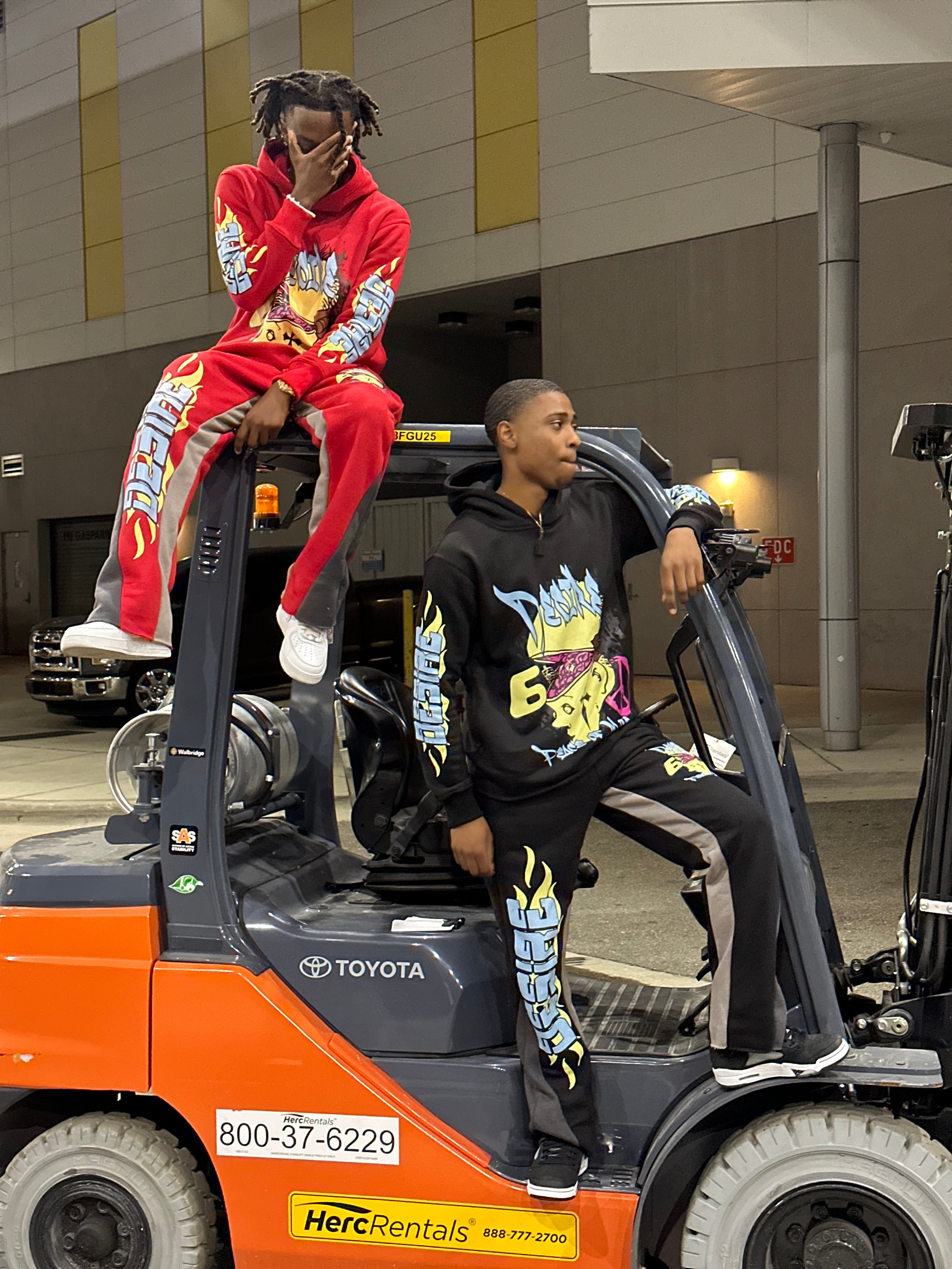 “Peace Of Mind” Red Sweatsuit