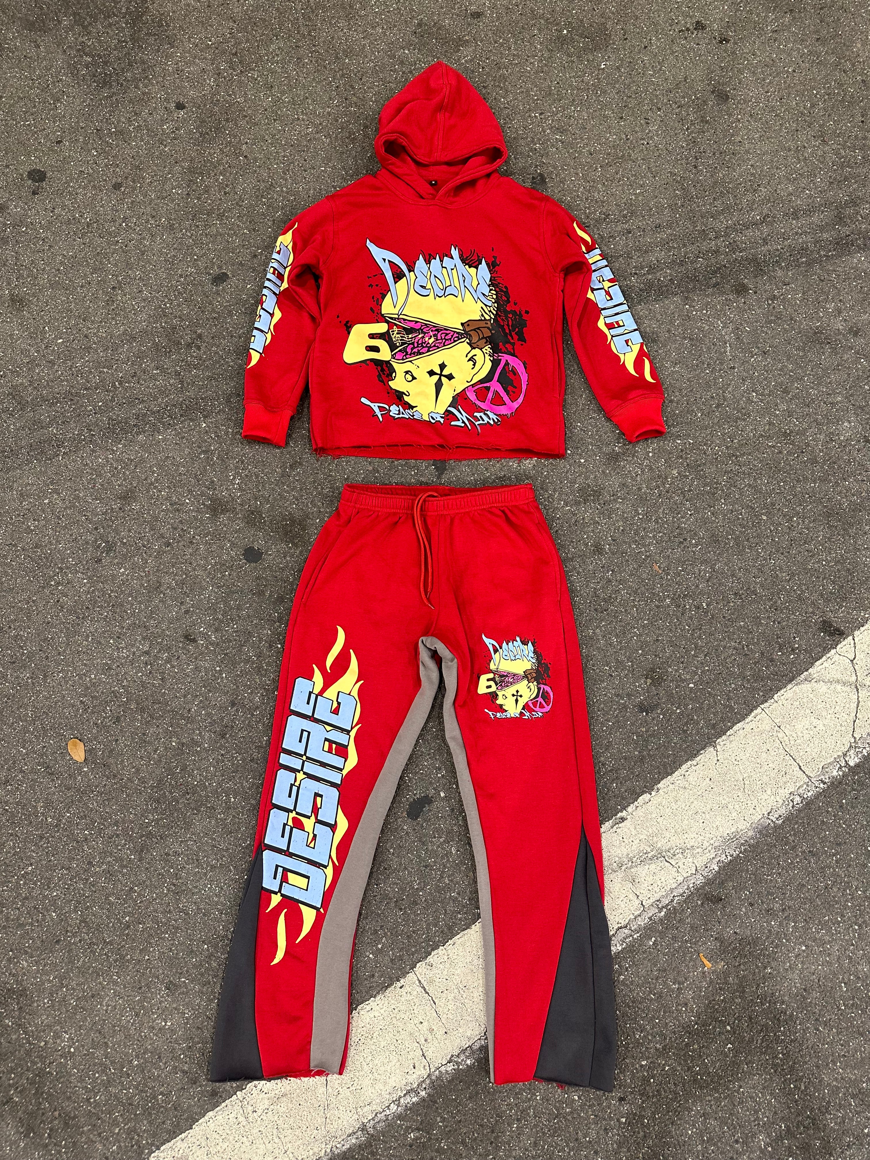 “Peace Of Mind” Red Sweatsuit