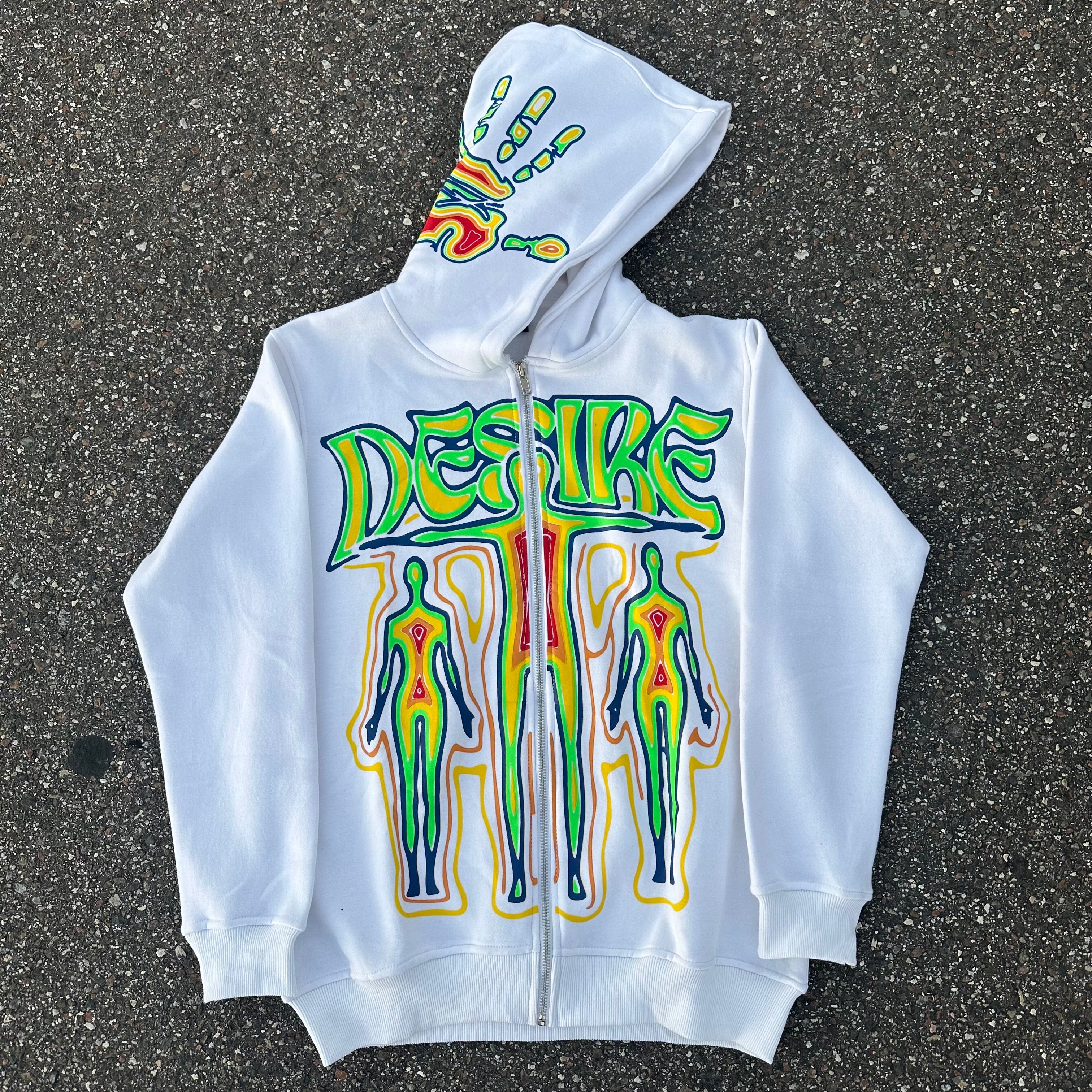 “Thermal Sight” Zip Up (White)