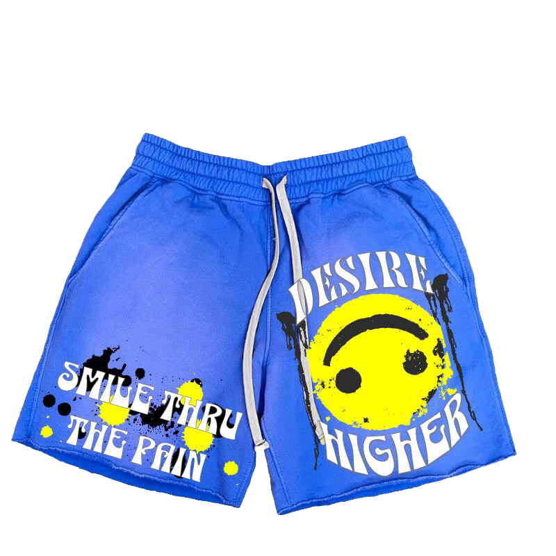 “Smile Thru The Pain” Shorts (Blue)