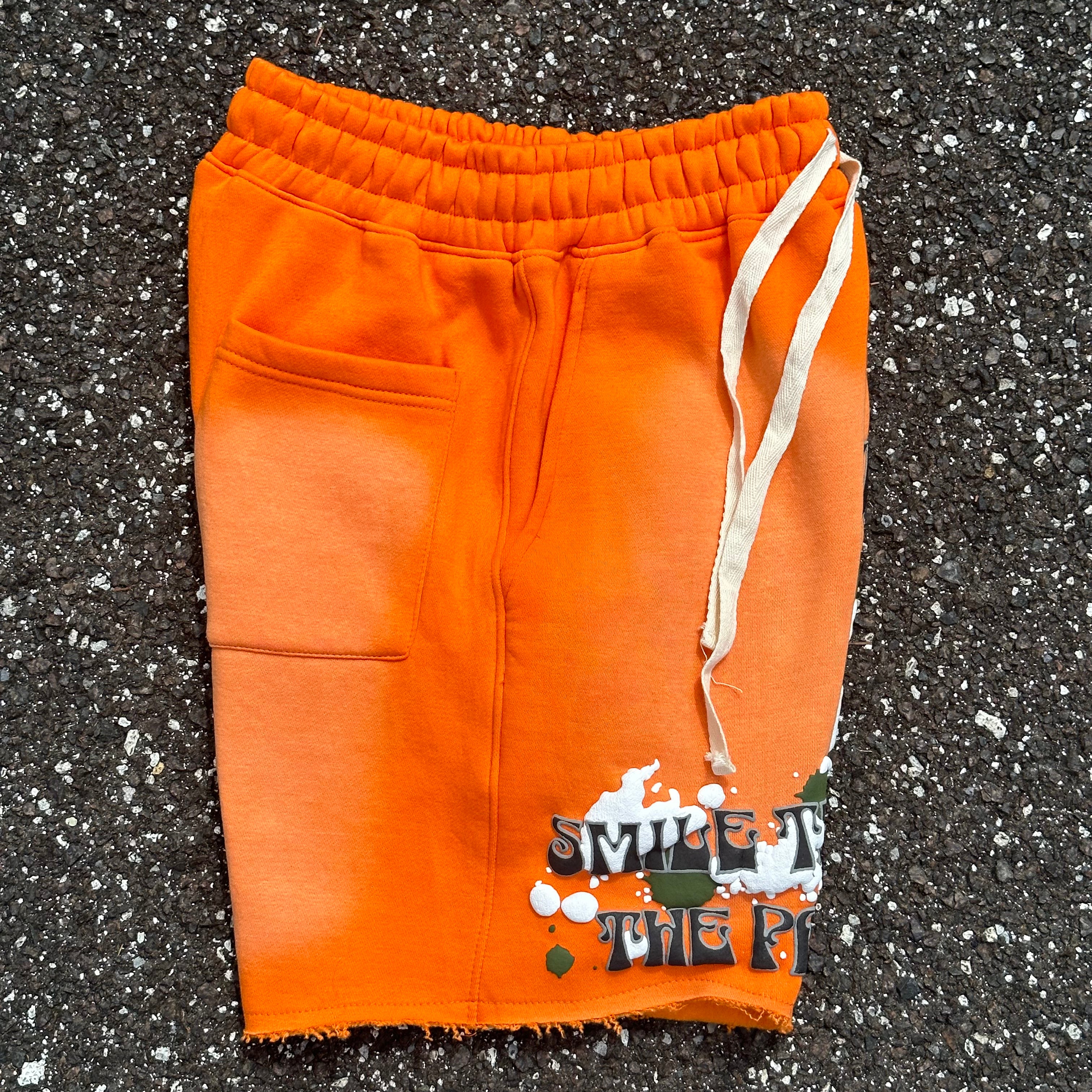 “Smile Thru The Pain” Shorts (Orange)