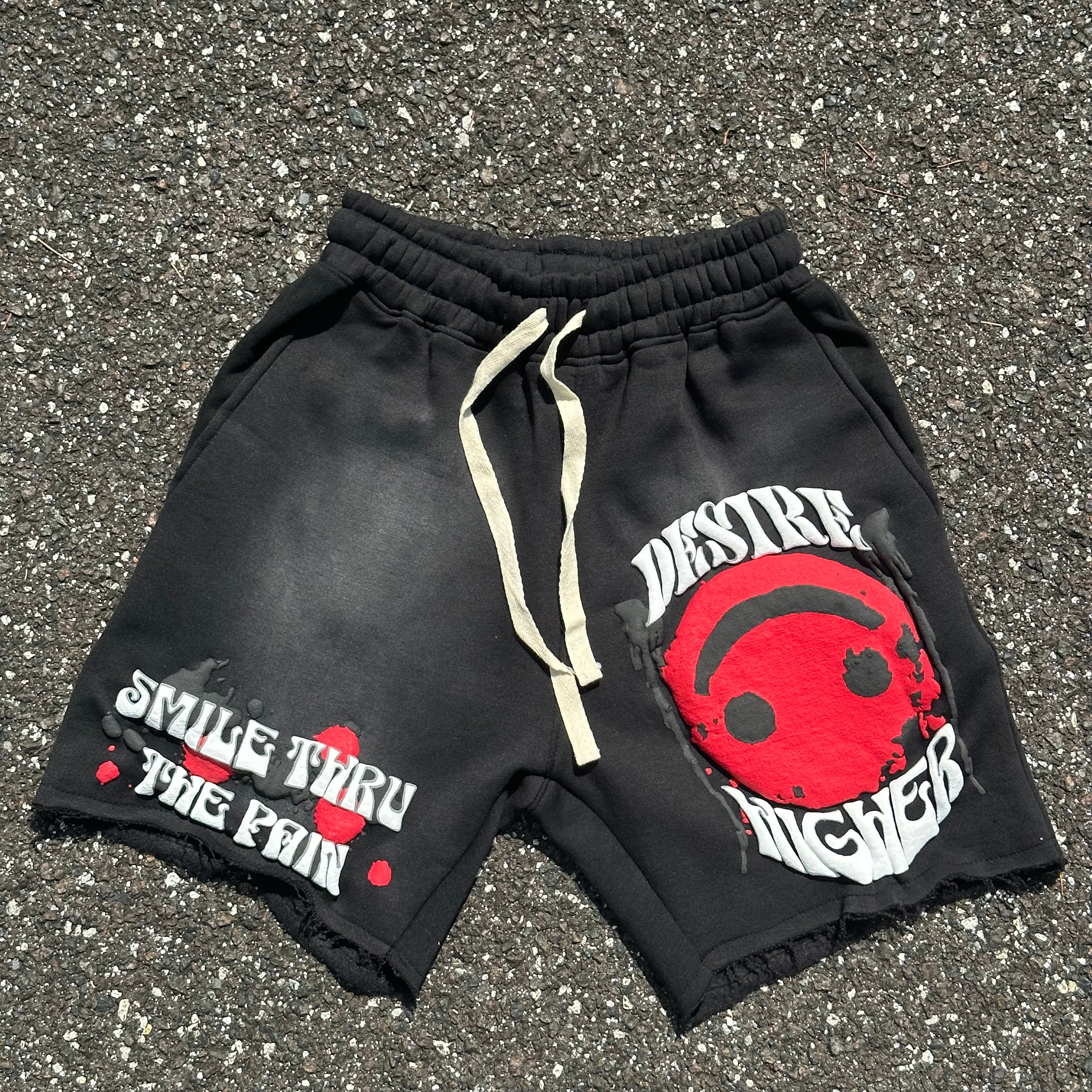 “Smile Thru The Pain” Shorts (Black)