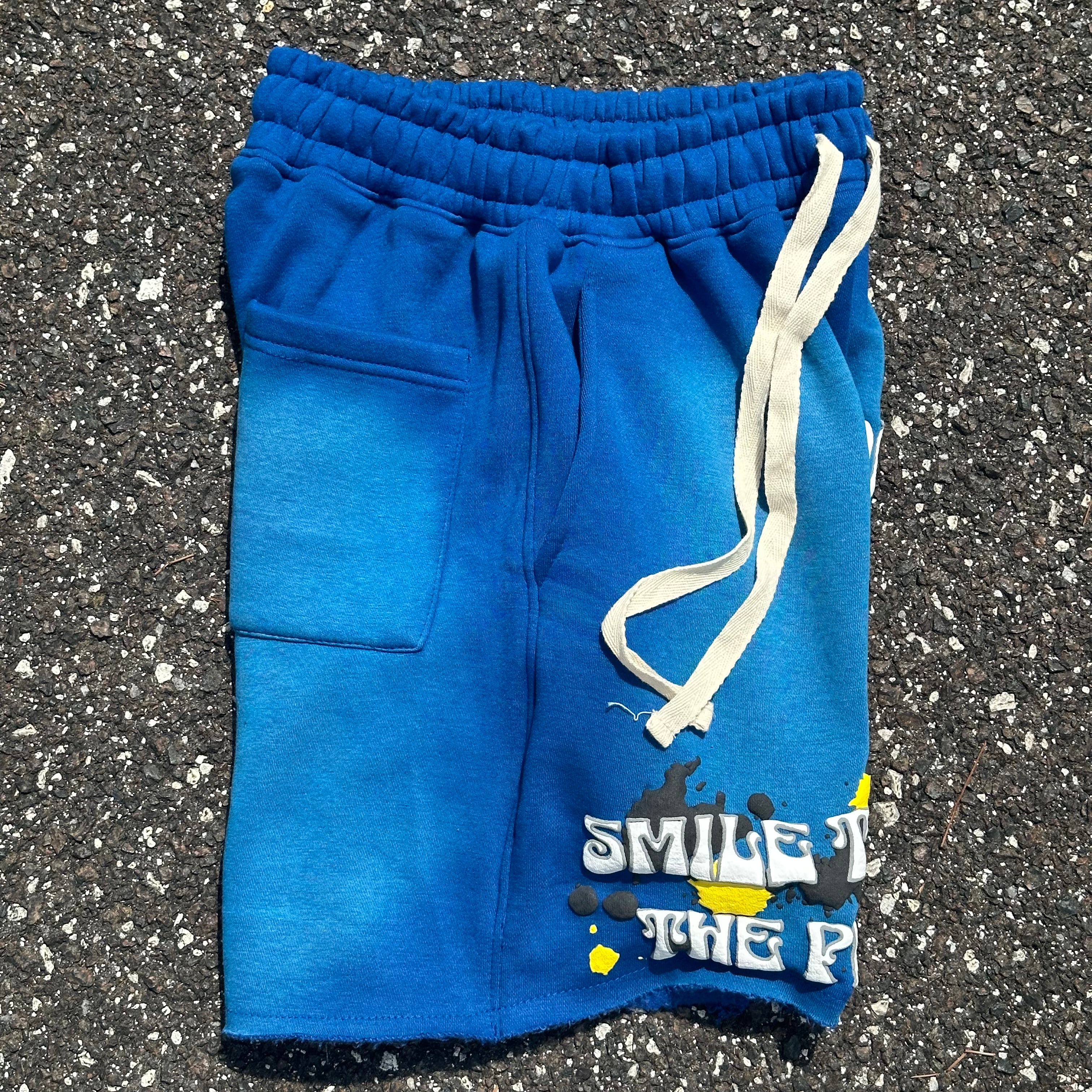 “Smile Thru The Pain” Shorts (Blue)