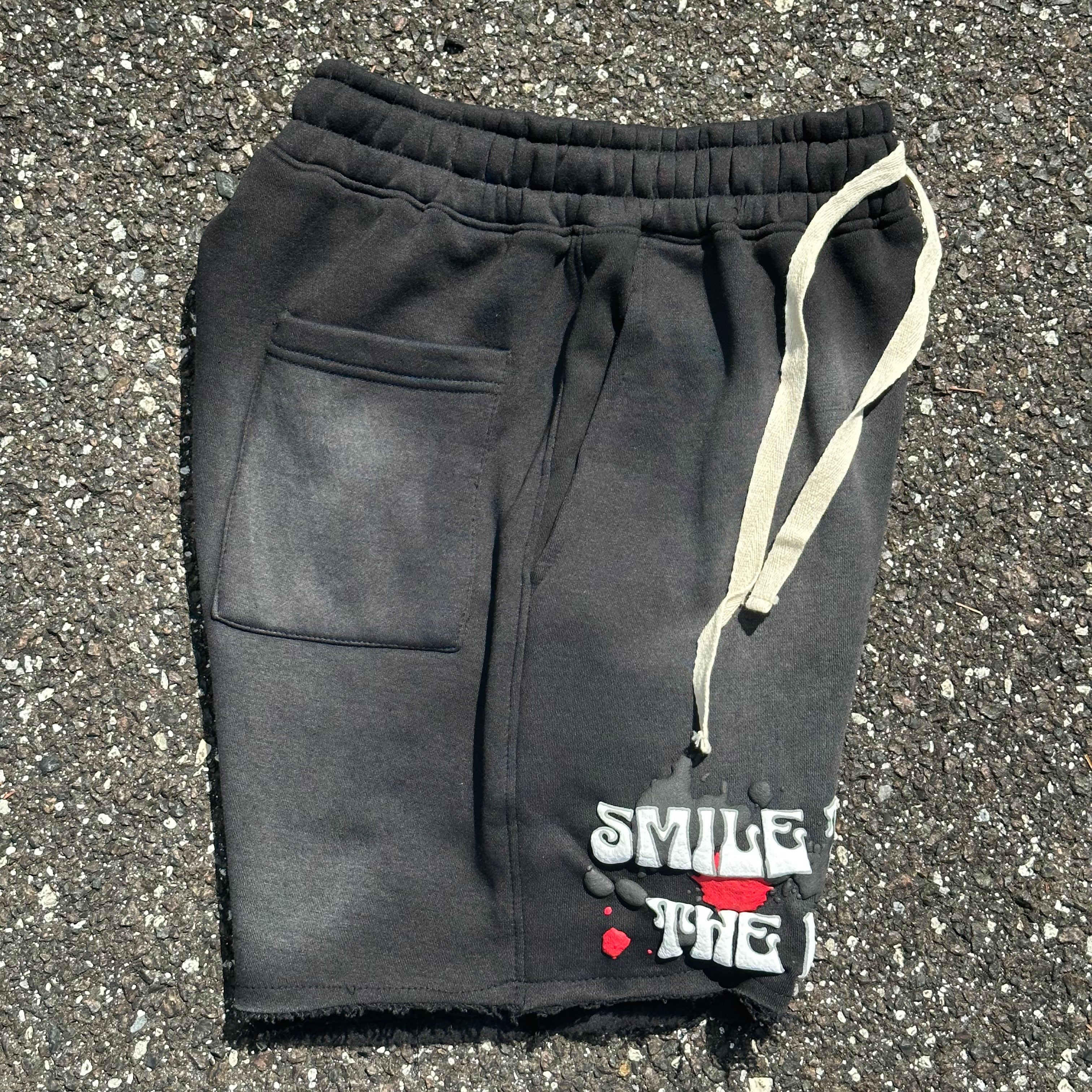 “Smile Thru The Pain” Shorts (Black)