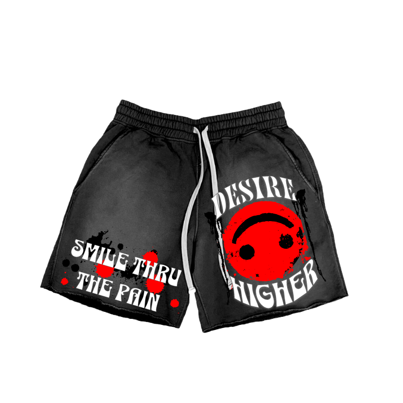 “Smile Thru The Pain” Shorts (Black)